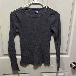 Old Navy Charcoal Long Sleeve Women's Tee